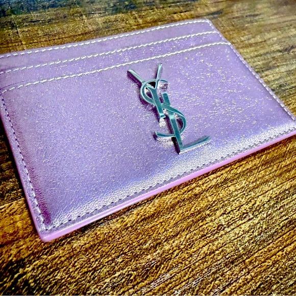 Saint Laurent Pink and Black Card Holder - Picture 1 of 4